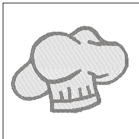 570x570 Chef Hat Embroidery Design Etsy - Chef Hat Sketch
