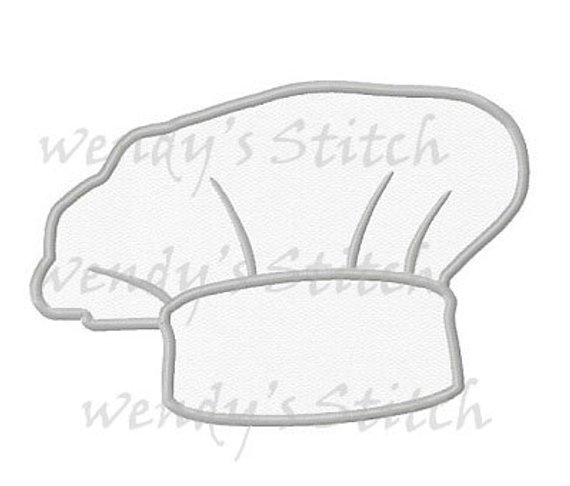 570x486 Chef Hat Applique Machine Embroidery Design Digital Pattern Etsy - Chef Hat Sketch