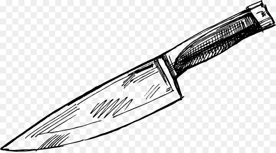 900x500 Throwing Knife Kitchen Knife Drawing - Chef Knife Sketch
