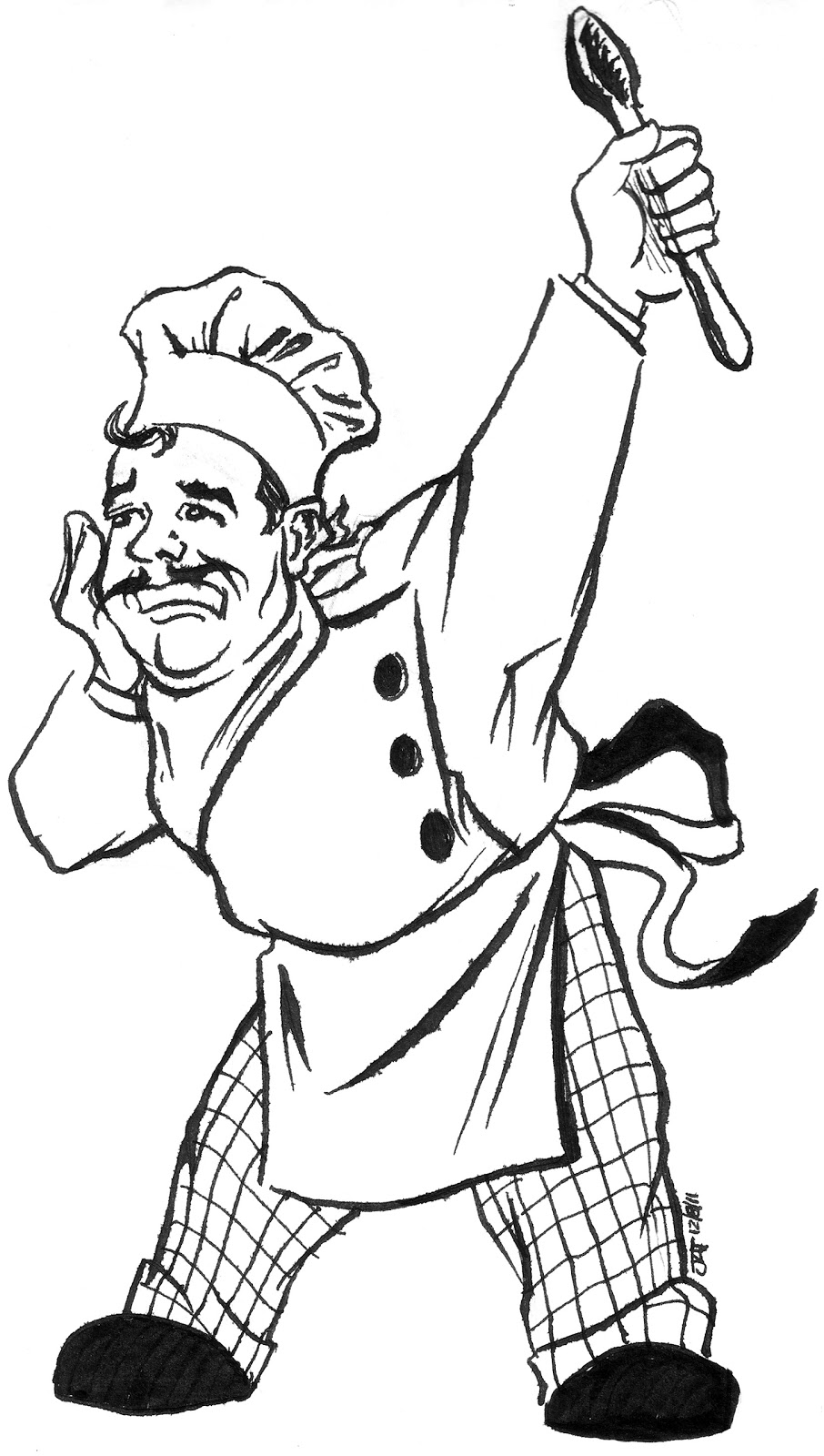 906x1600 A Touch Of Jeff Character Sketch Chef - Chef Sketch