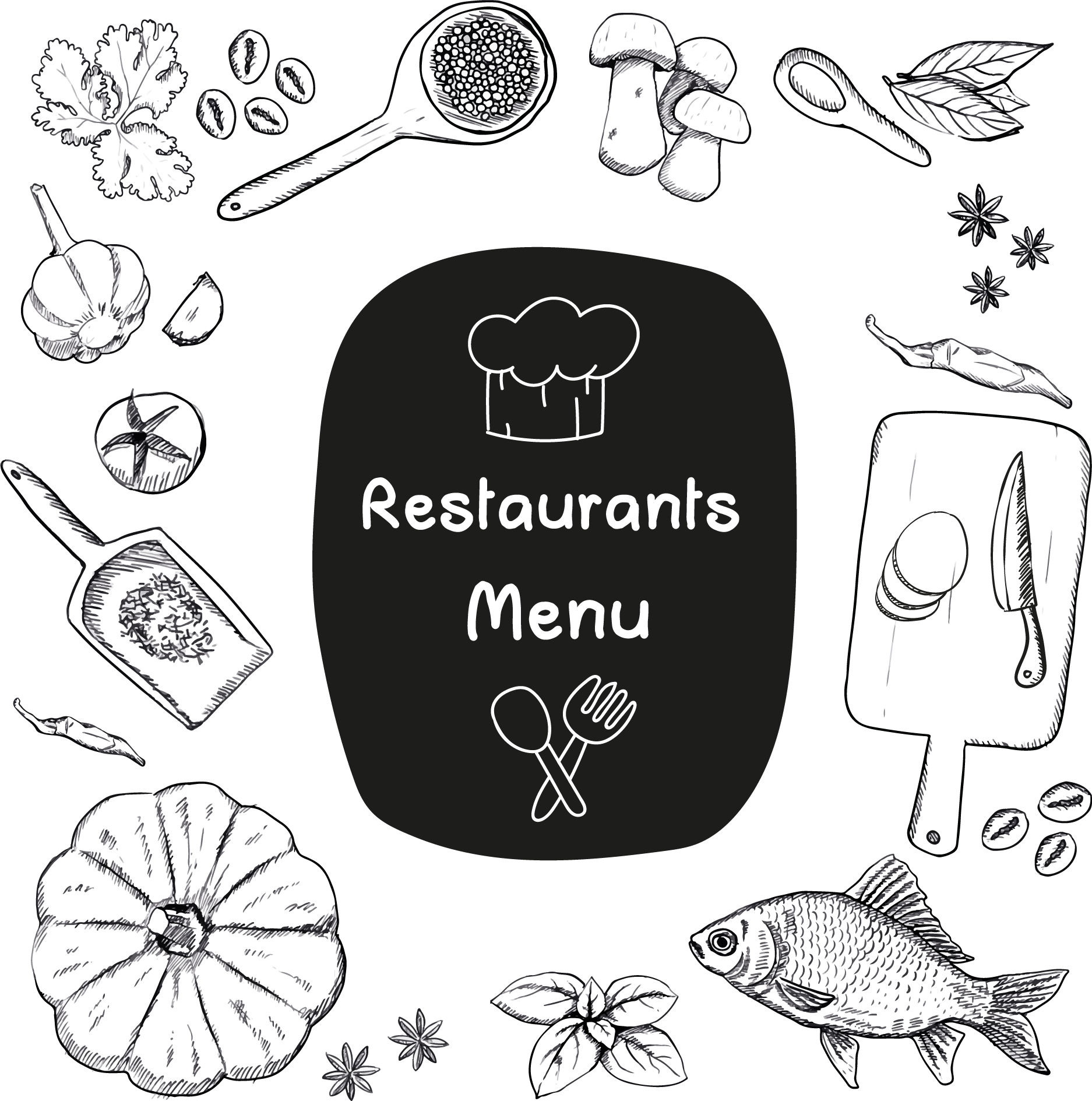 1874x1889 Pasta Cafe Restaurant Menu Chef - Chef Sketch