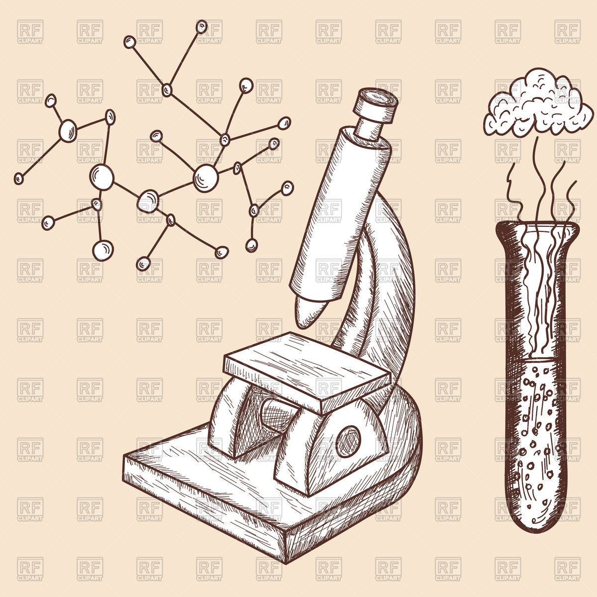 1200x1200 Chemistry Sketch Set Vector Image Vector Artwork Of Healthcare - Chemistry Sketch