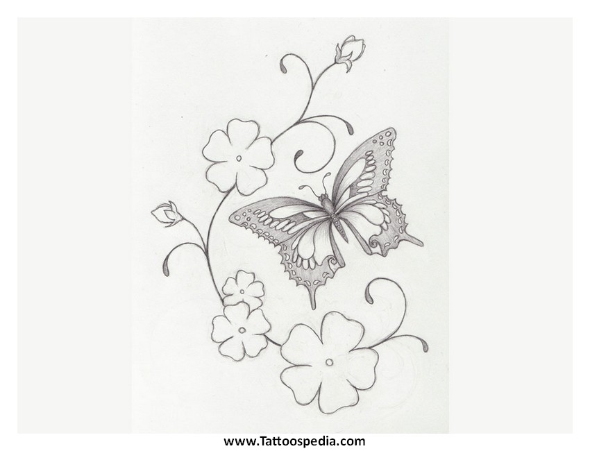 850x650 Cherry Blossom Tattoo Sketches 1 - Cherry Blossom Tattoo Sketch