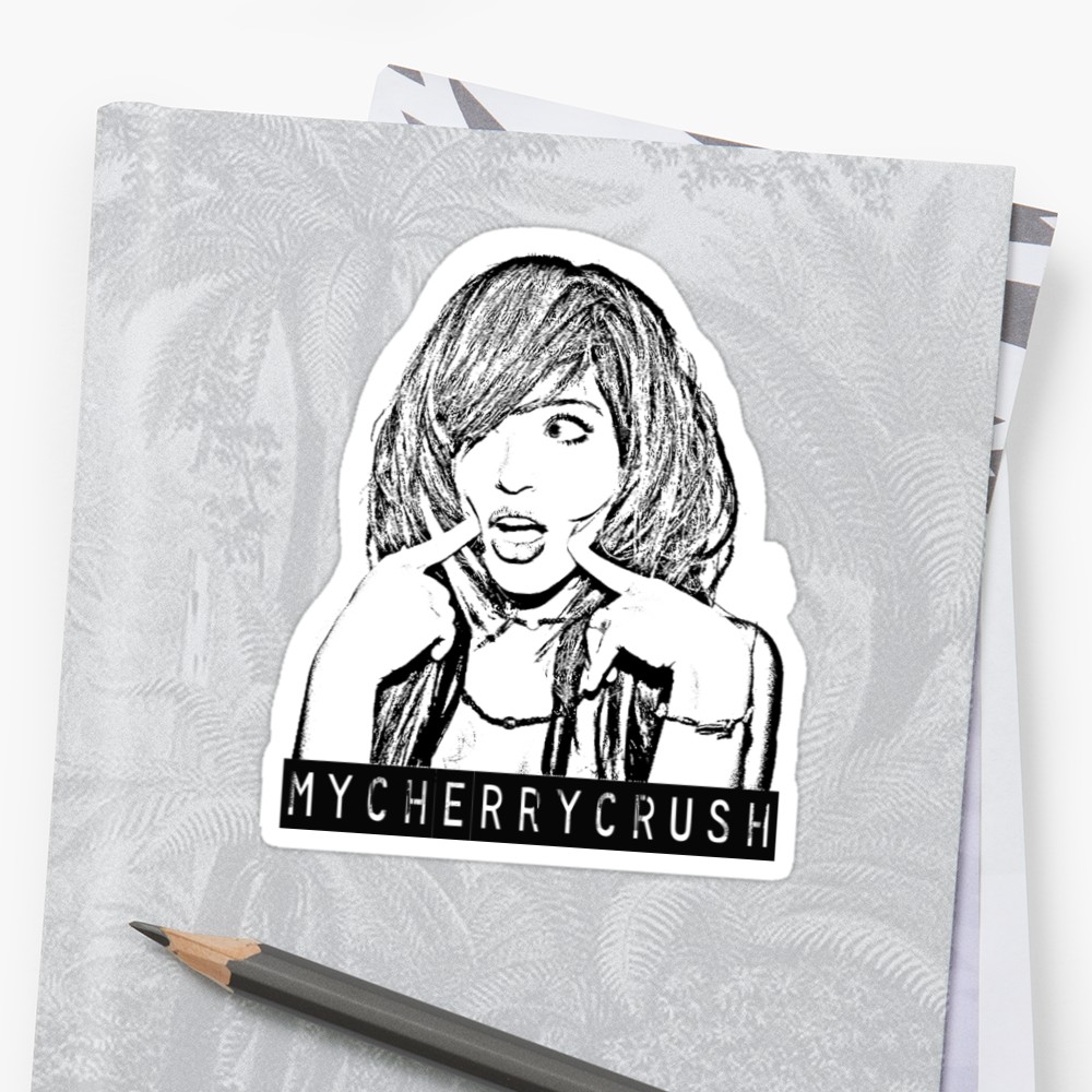 1000x1000 Cherry Sketch Stickers By Shopcherry Redbubble - Cherry Sketch