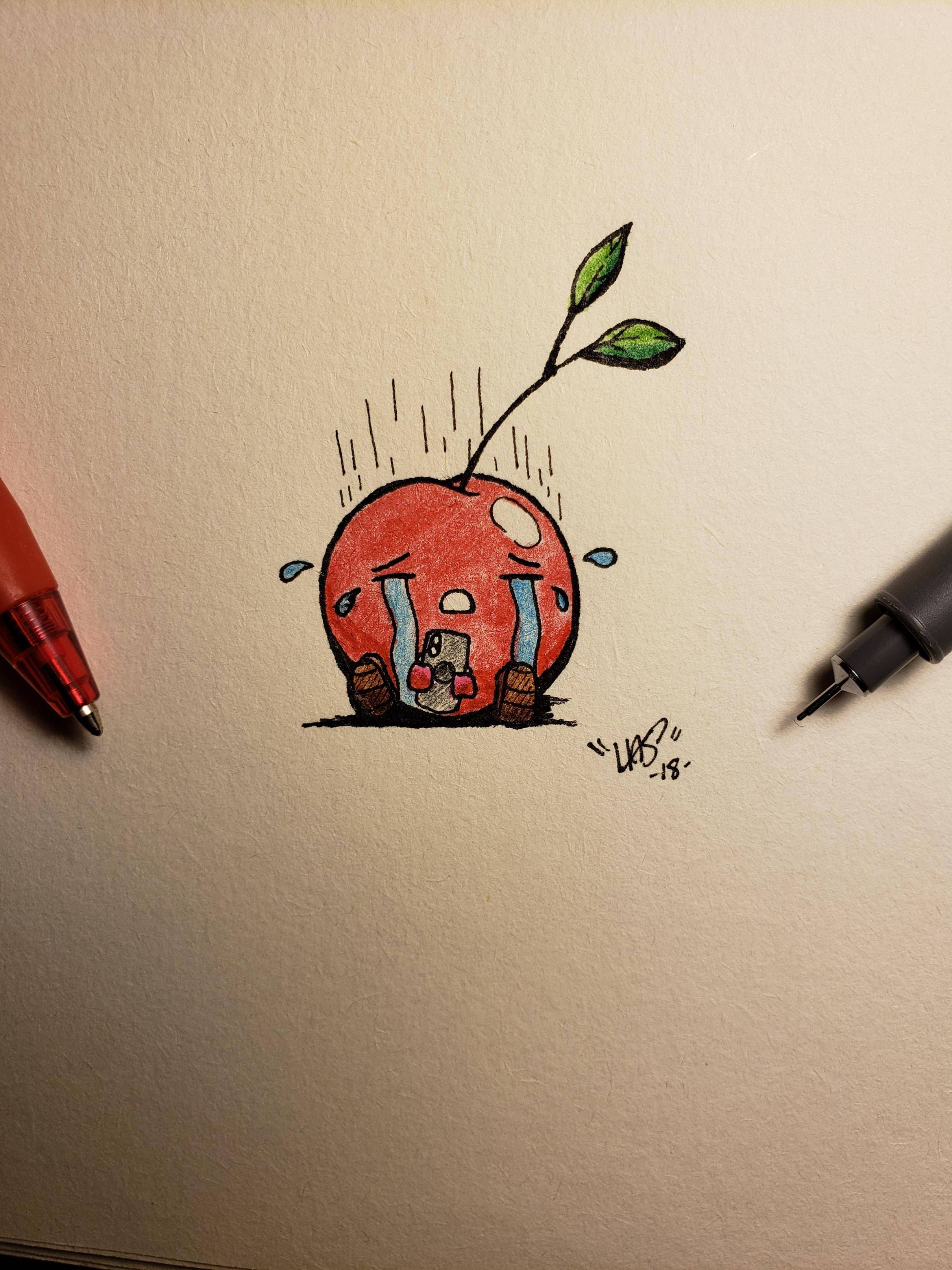 2419x3226 Crying Cherry Sketch Doodles - Cherry Sketch