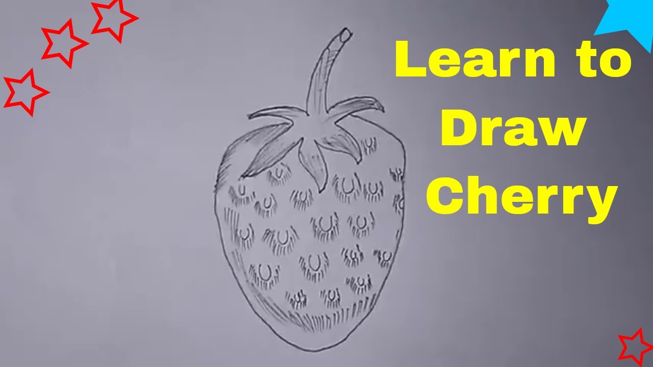 1280x720 How To Draw Cherry Cherry Sketching Learn To Sketch - Cherry Sketch