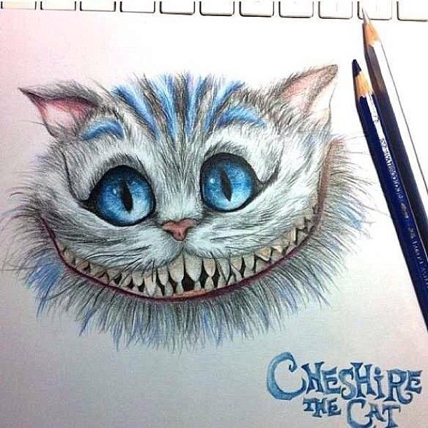 612x612 Drawn Alice In Wonderland Cheshire Cat - Cheshire Cat Sketch