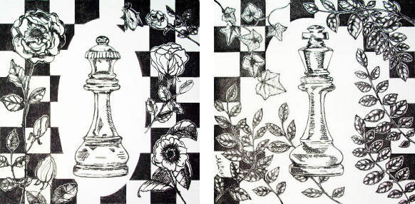 582x286 Diana Mihajlova Chess Is Art!! Chessbase - Chess Board Sketch