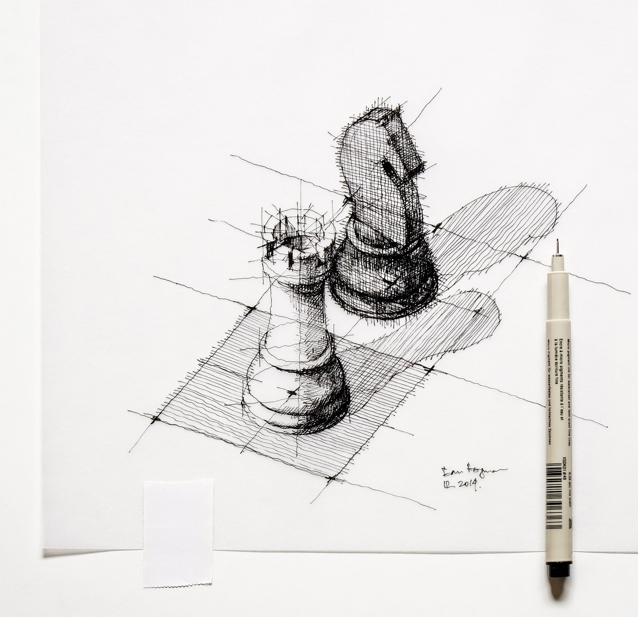 2048x1981 The Black Horse - Chess Knight Sketch