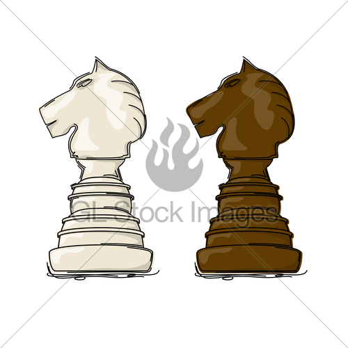 500x500 Chess Knight Gl Stock Images - Chess Knight Sketch