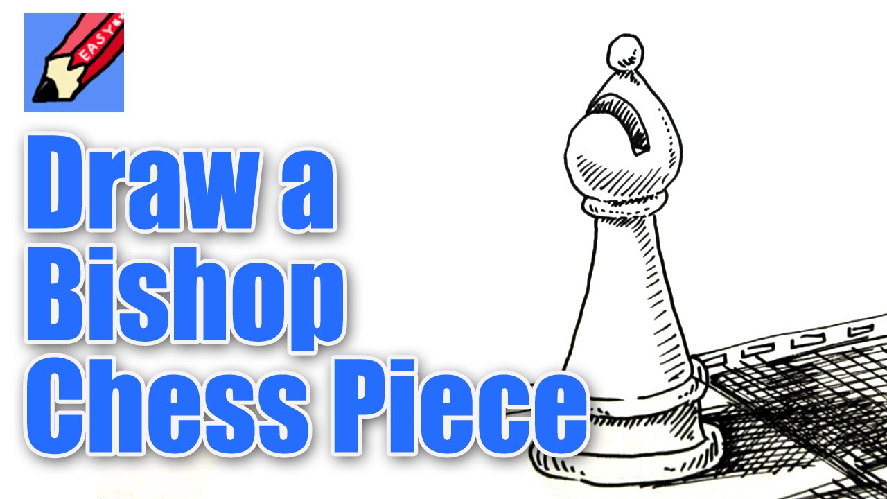 1280x720 How To Draw A Chess Piece Bishop Real Easy - Chess Pieces Sketch
