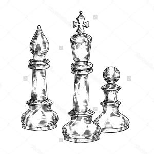 Chess Pieces Sketch at PaintingValley.com | Explore collection of Chess ...