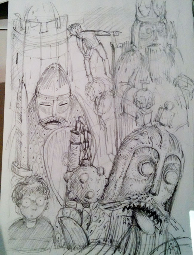 650x855 Chess Game (Sketch) The Rowling Library - Chess Sketch