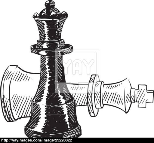 512x476 Chess Pieces Sketch Vector - Chess Sketch
