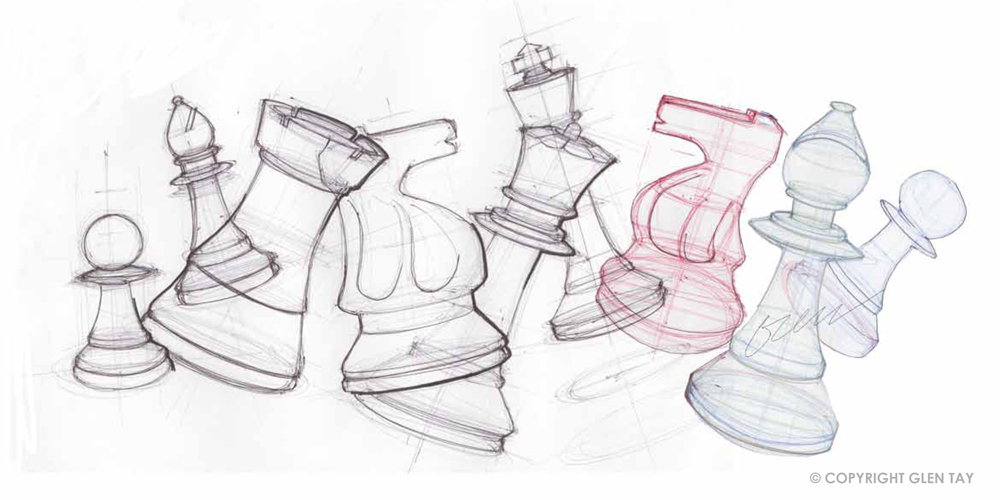1000x500 Industrial Design In Victoria Australia Sketching Chess - Chess Sketch