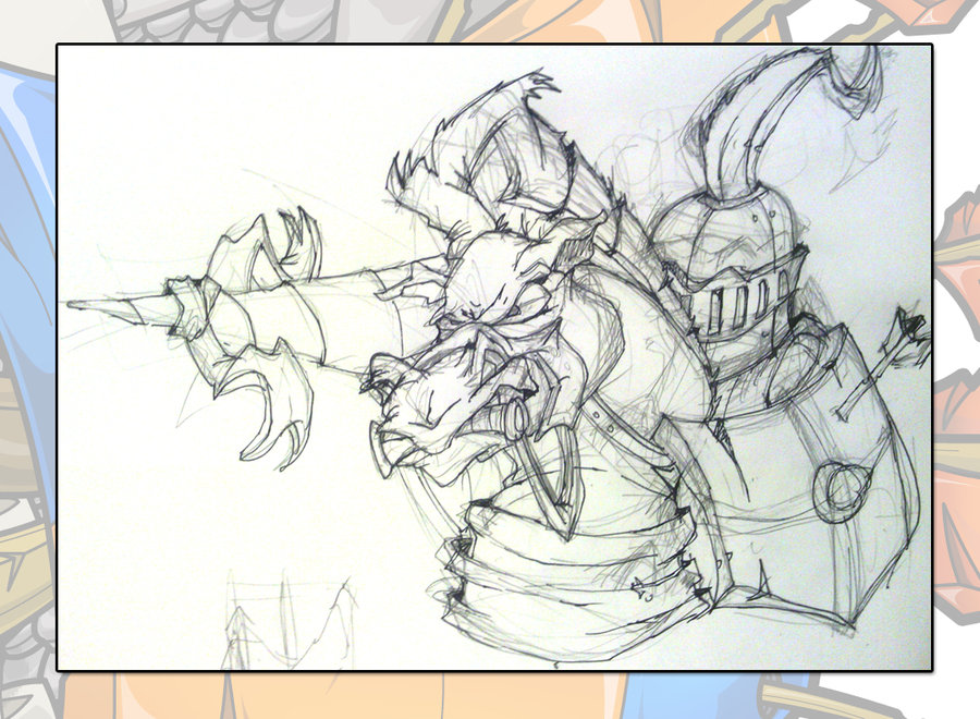 900x660 Knight Chess Piece Sketch By Huskyanimator - Chess Sketch