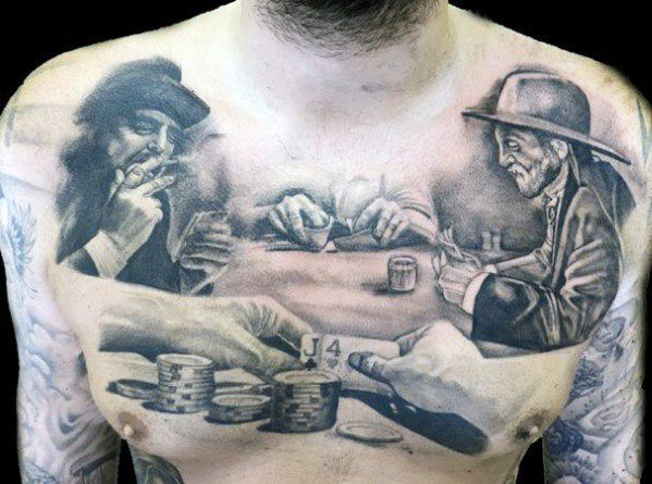 599x445 Top 90 Best Chest Tattoos For Men - Chest Tattoo Sketch