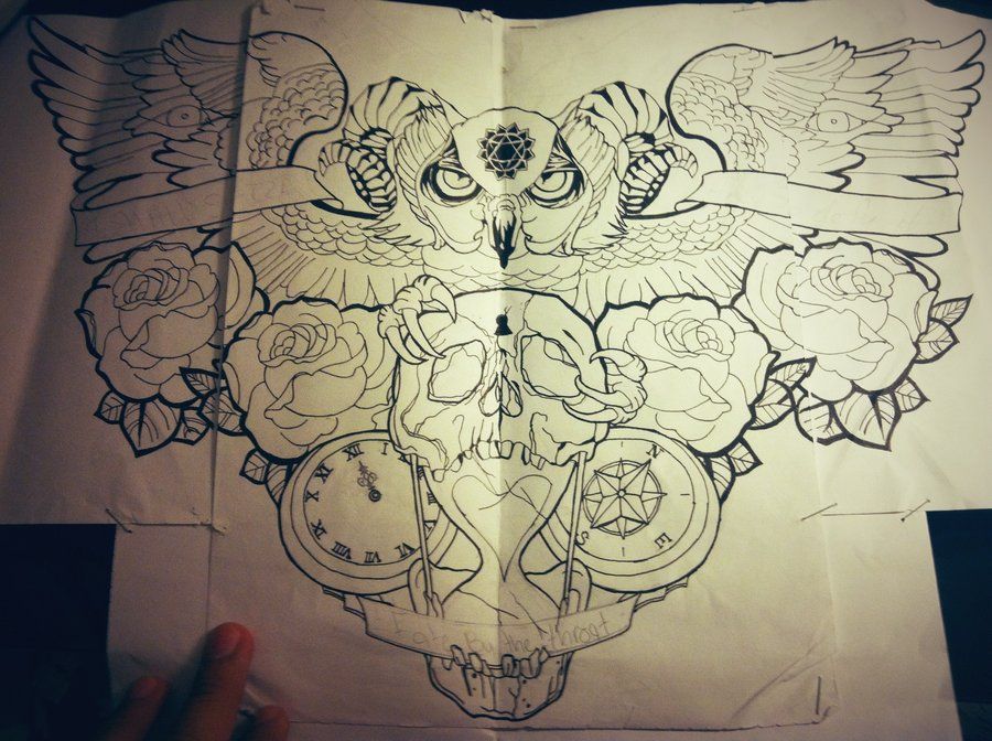 900x672 Chest Tattoo By On @ - Chest Tattoo Sketch