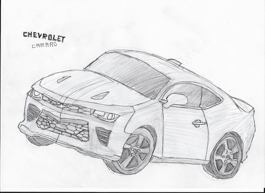 1048x762 Chevrolet Camaro Sketch By Ajbdoesart - Chevrolet Camaro Sketch