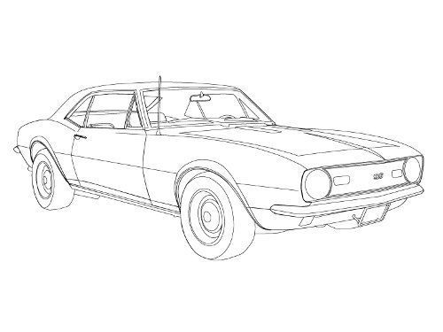 500x375 How To Draw A 67 Chevy Camaro Corvette Amp Camaro - Chevrolet Camaro Sketch