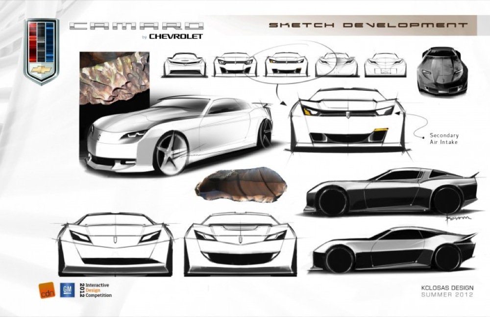 1000x646 These 6th Gen Chevy Camaro Sketches Are Awesome Gm Authority - Chevy Camaro Sketch