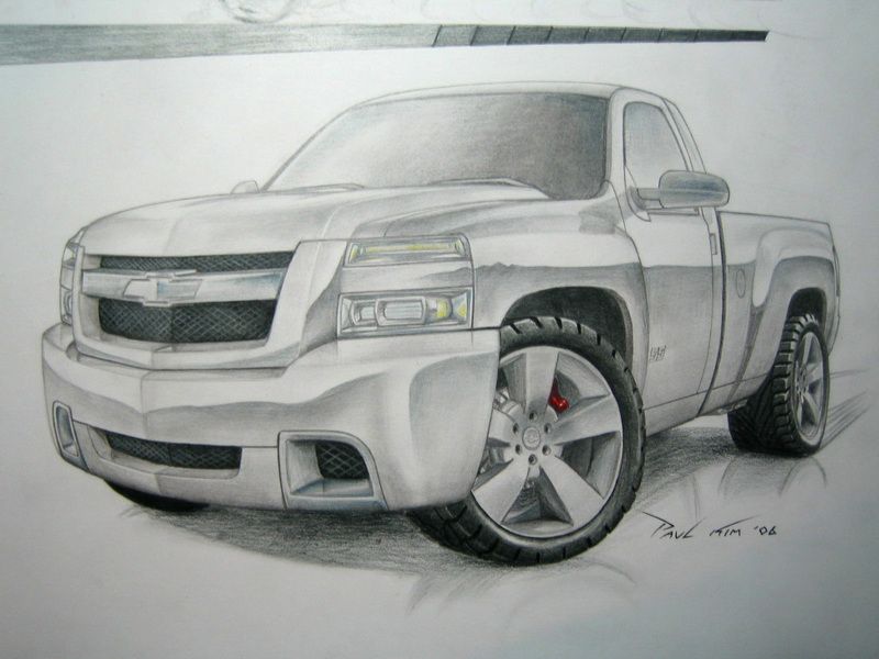 Chevy Silverado Sketch at PaintingValley.com | Explore collection of