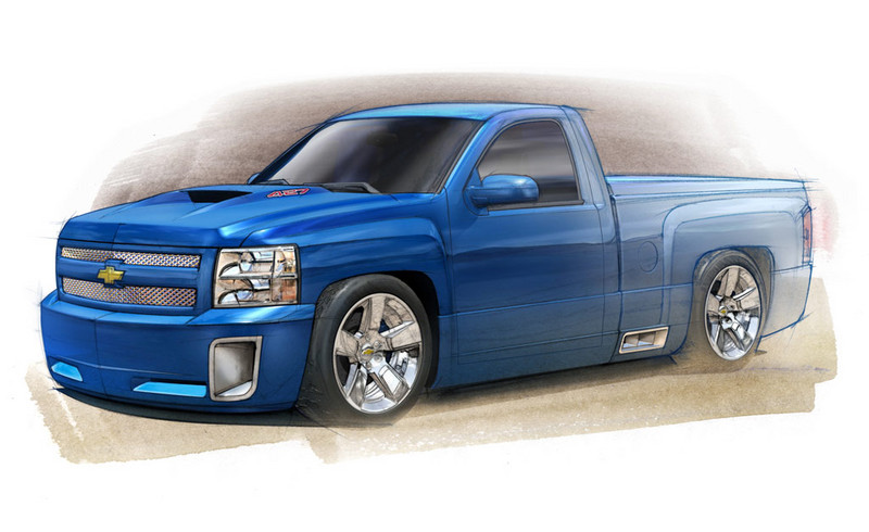 800x490 Free Chevrolet Silverado 427 Concept Sketch Lg.jpg Phone Wallpaper - Chevy Silverado Sketch