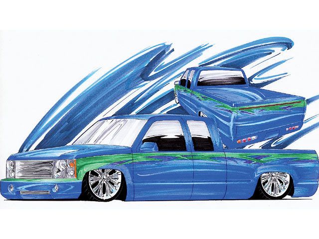 Chevy Silverado Sketch at PaintingValley.com | Explore collection of