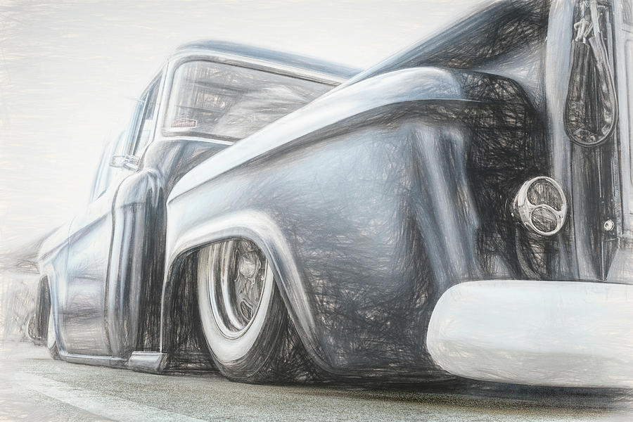 900x600 Chevy Truck Sketch Digital Art By Timothy Rohman - Chevy Truck Sketch