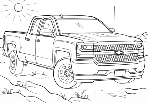 480x333 Chevy Trucks Coloring Pages Free Coloring Library - Chevy Truck Sketch