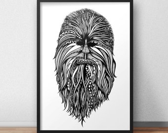 340x270 Chewbacca Drawing Etsy - Chewbacca Sketch