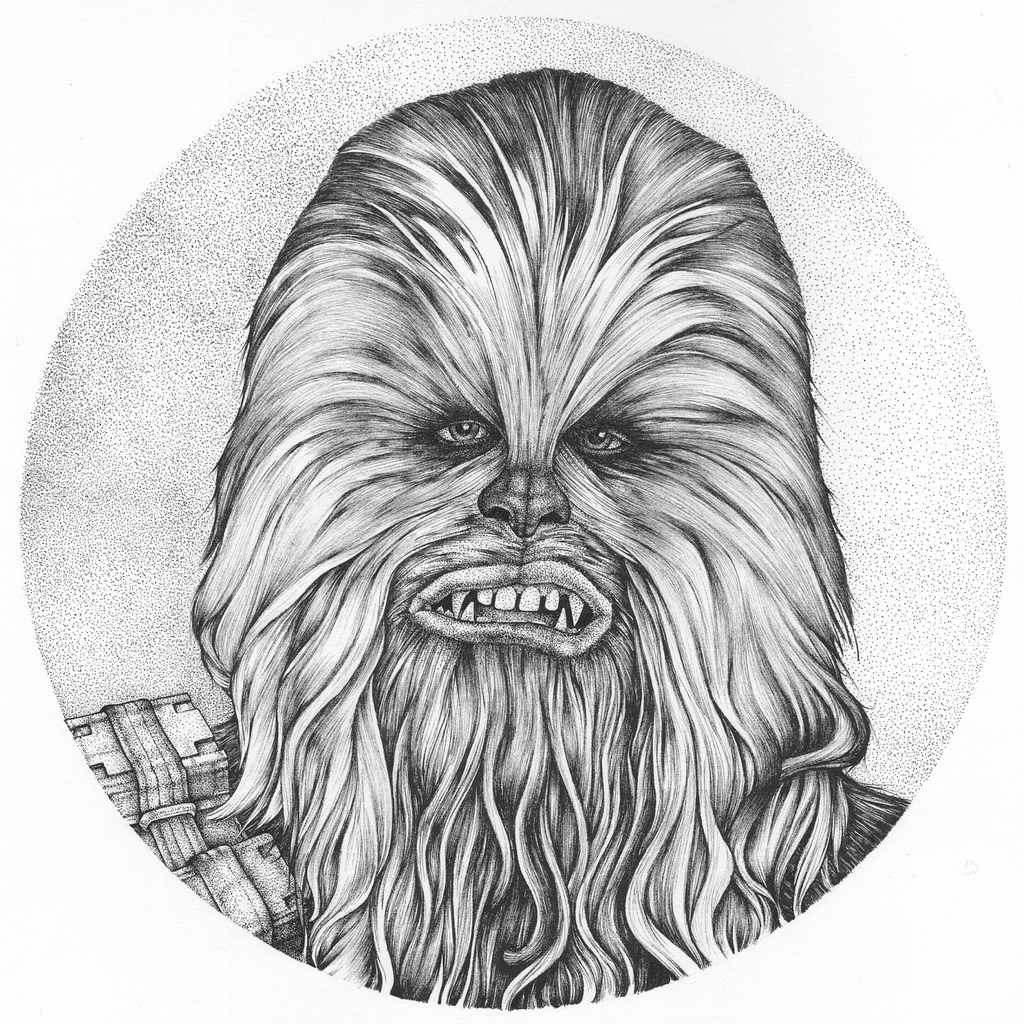 1024x1024 Chewbacca Drawing. Star Wars Drawing For Culture Of Cult - Chewbacca Sketch