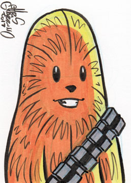 258x360 Chris G Daily Sketch Card - Chewbacca Sketch