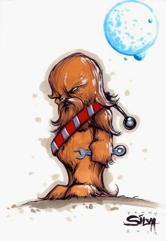 331x480 D.silva Designs Grumpy Chewbacca Sketch Awesome Artwork - Chewbacca Sketch