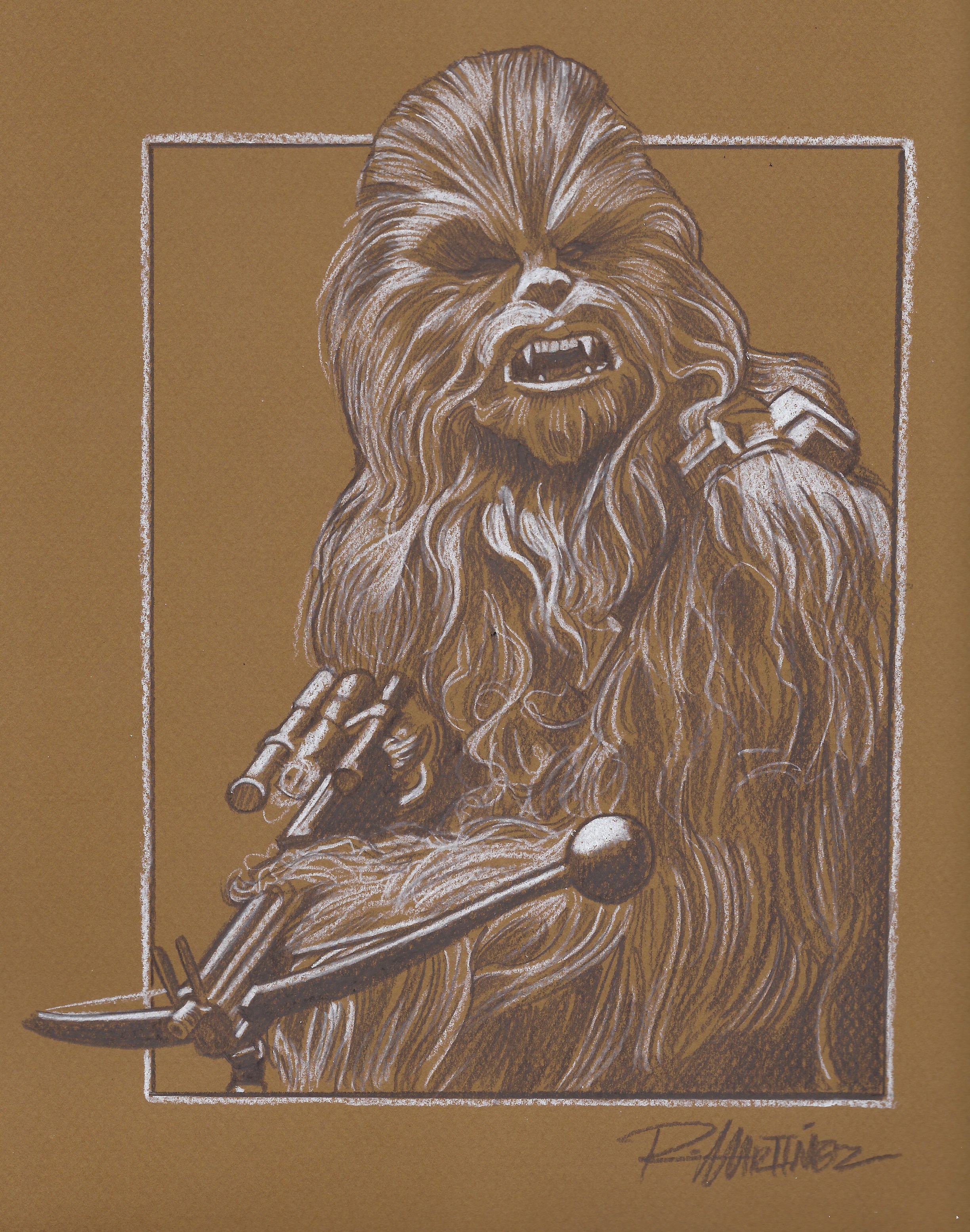 2448x3109 Sketch Star Wars Chewbacca Randy Martinez Art Store Online - Chewbacca Sketch
