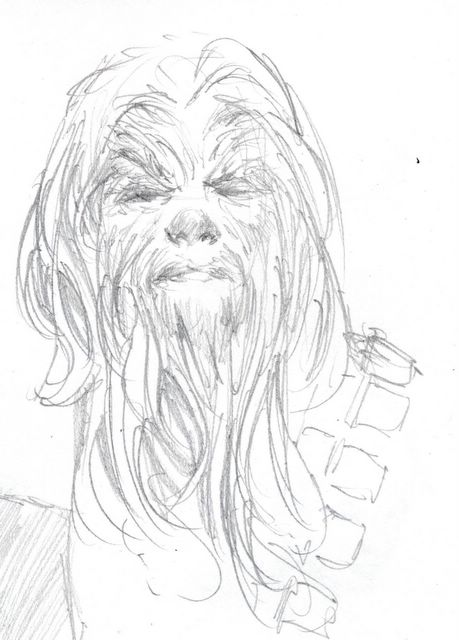 459x640 The Art Of Brian Ching - Chewbacca Sketch