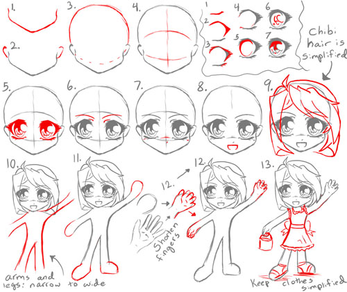 500x420 How To Draw Chibi 33 Drawing Tutorials To Make You An Expert - Chibi Anime Sketch