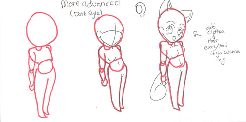 500x248 How To Draw Chibi 33 Drawing Tutorials To Make You An Expert - Chibi Girl Sketch