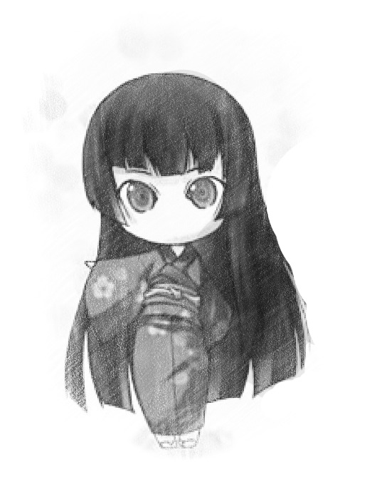 523x700 Hell Girl Chibi Sketch By Mikotou - Chibi Girl Sketch