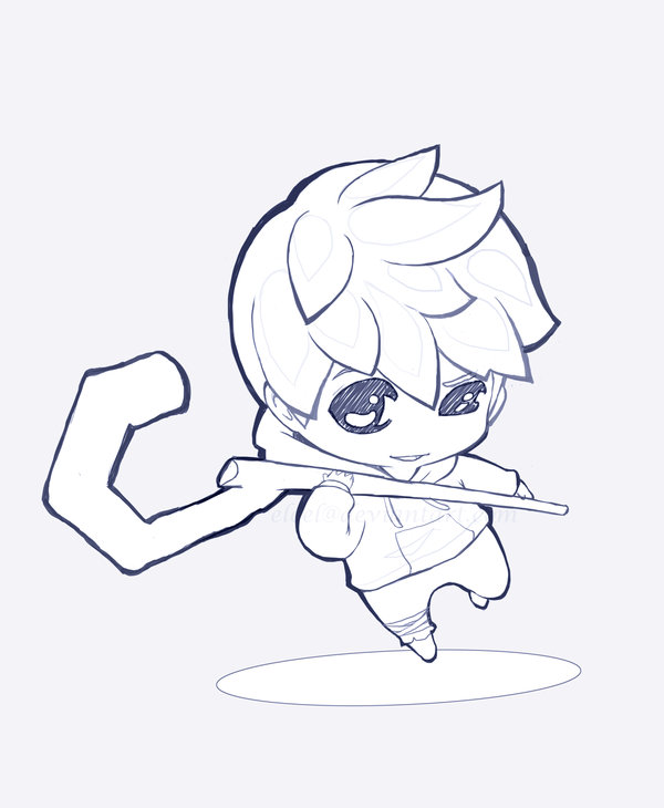 600x730 Jack Frost Chibi Sketch By Eloel - Chibi Sketch