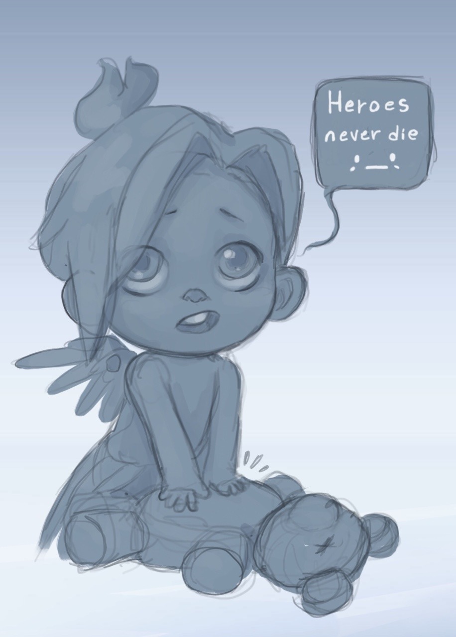 916x1280 Jen Lohjelm Mercy Chibi Twitter Jenlohjelm - Chibi Sketch