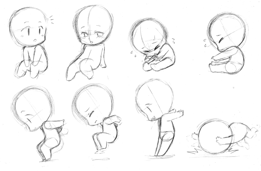 900x590 Pin By Ally Leach On Drawing Chibi, And Draw - Chibi Sketch