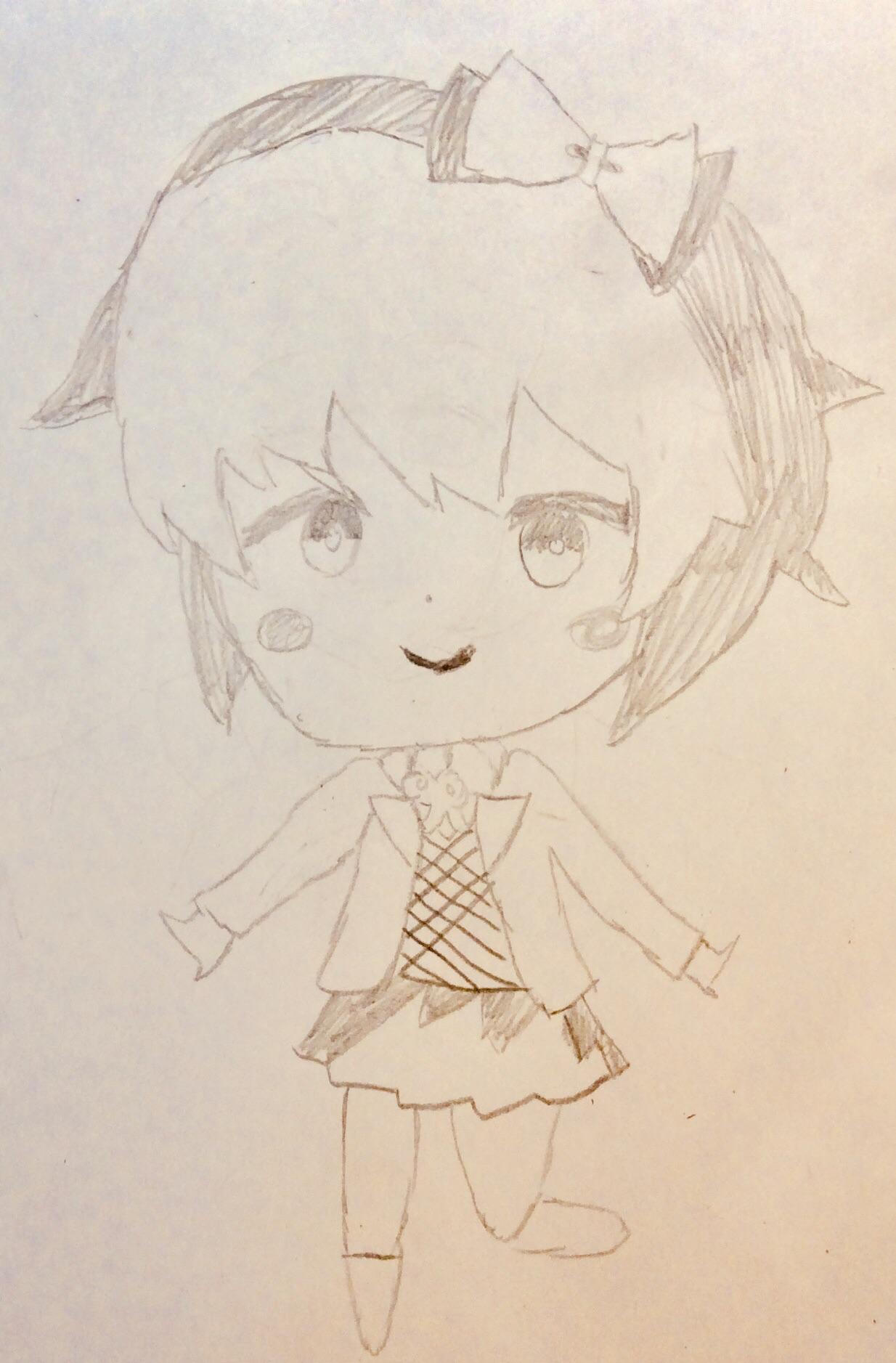 1234x1877 Sayori Chibi Sketch! Ddlc - Chibi Sketch