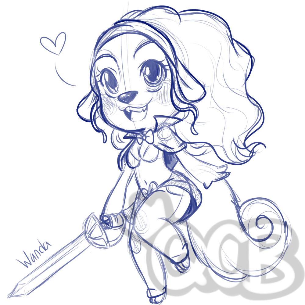 1000x1000 Wanda One Piece Chibi Sketch By Queencrabbyblue - Chibi Sketch