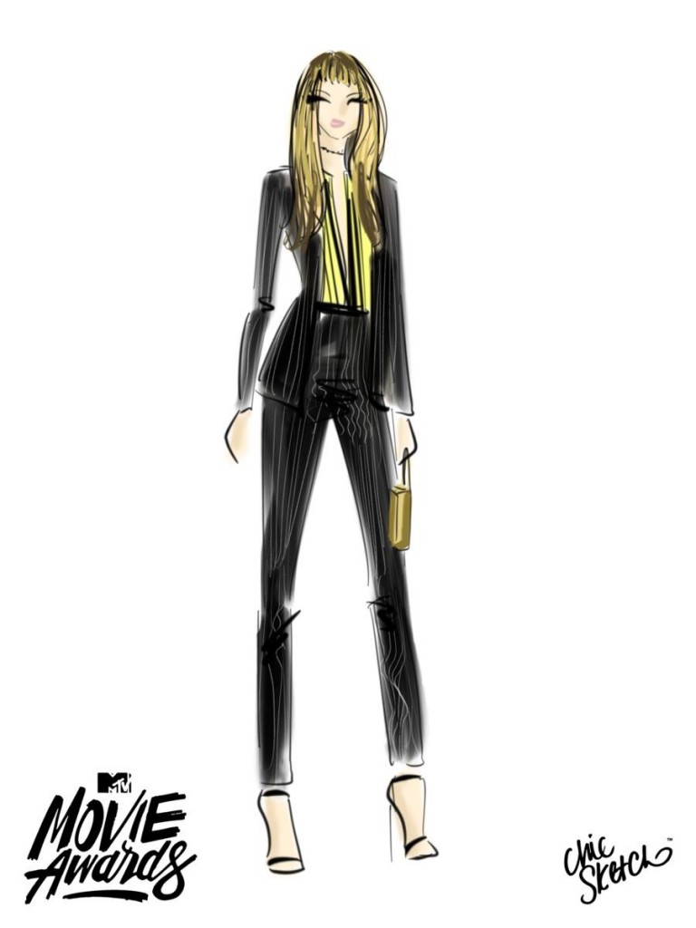 768x1024 Mtv Movie Awards - Chic Sketch