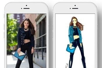 350x234 Chic Sketch Turns Self Portraits Into Fashion Sketches Digital - Chic Sketch