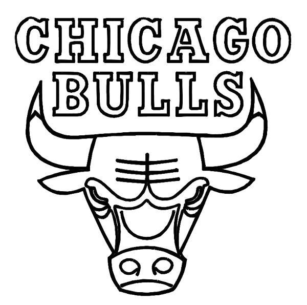 600x595 Chicago Bulls Coloring Sheet Good Basketball - Chicago Bulls Sketch