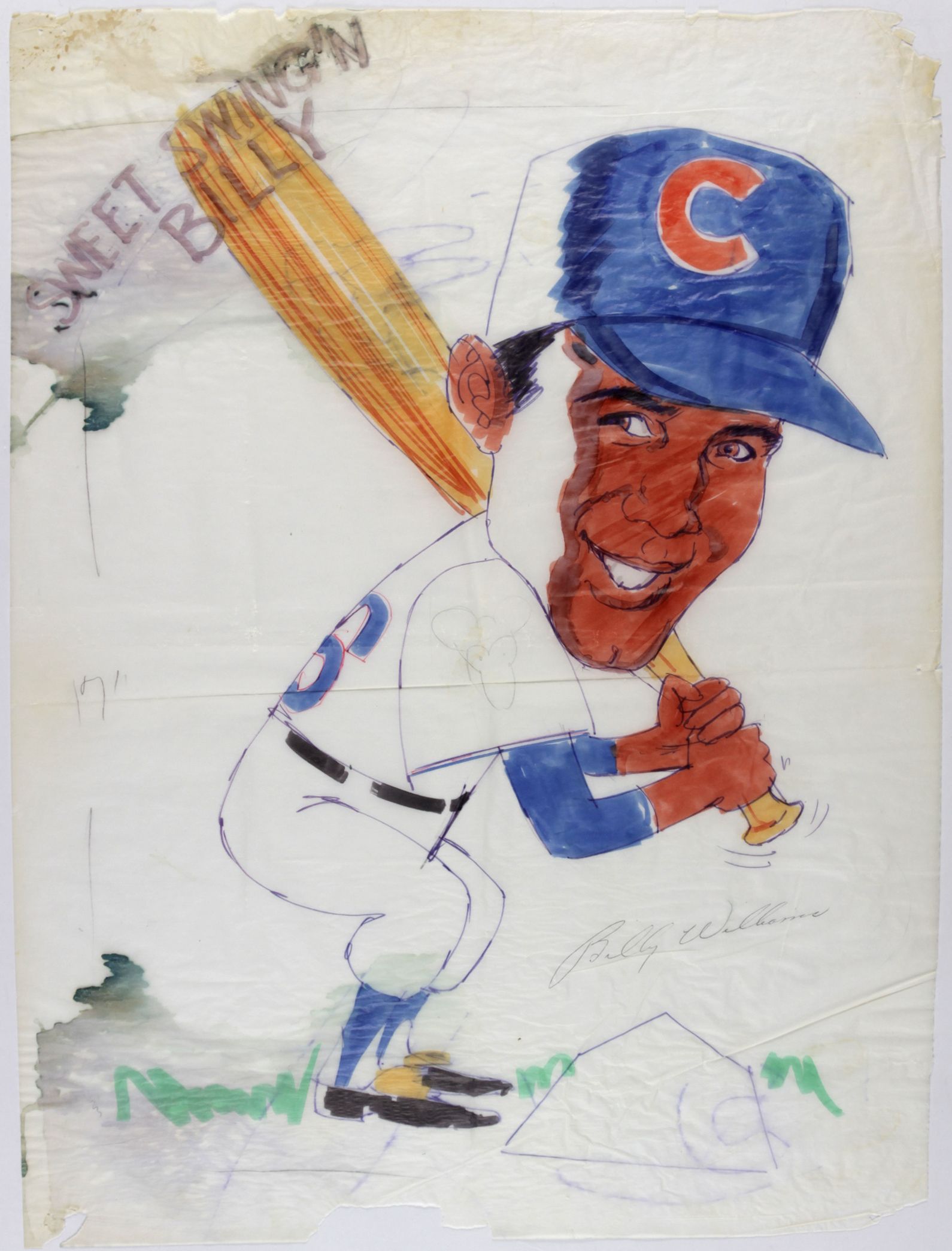 1590x2088 Lot Detail - Chicago Cubs Sketch