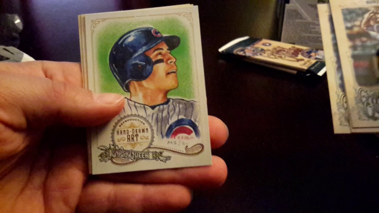 1280x720 Topps 2017 Gypsy Queen Blaster Box Anthony Rizzo Cool Sketch - Chicago Cubs Sketch