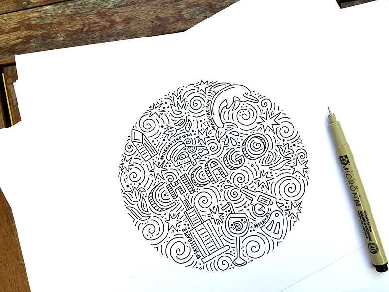 800x600 Chicago Sketch By Olga Zakharova - Chicago Sketch